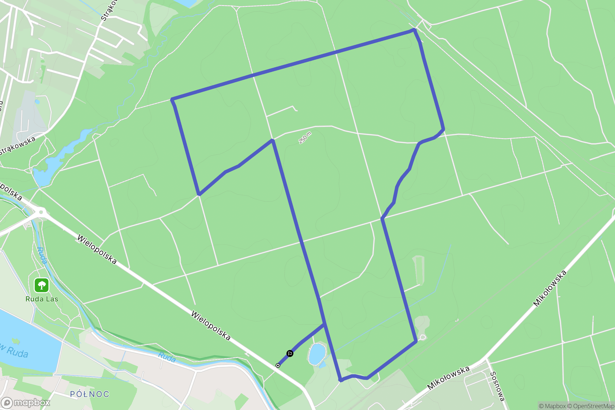 Rybnik: mapa trasy - Poland