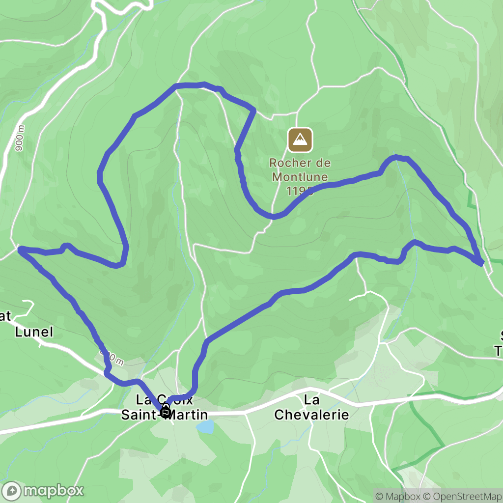 Arconsat : carte du parcours de randonnée - France