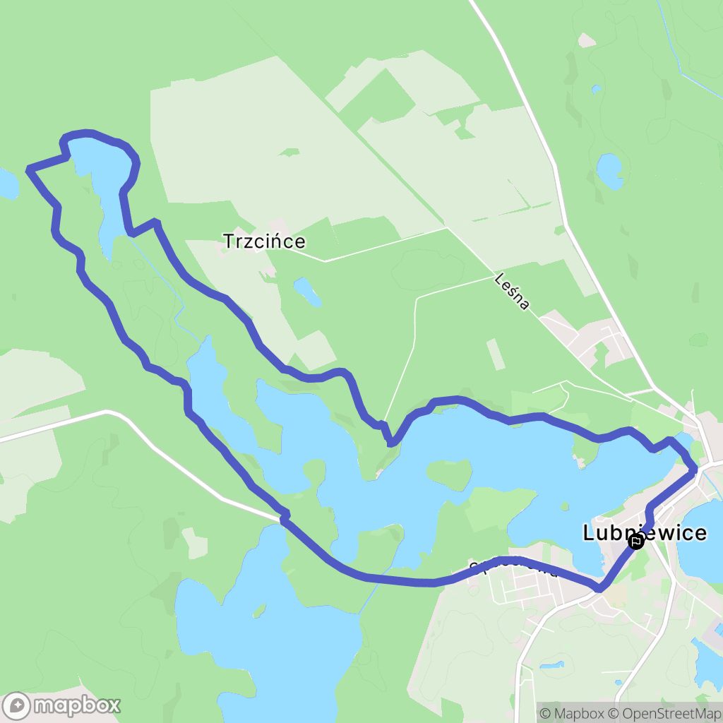 Lubniewice: mapa trasy - Poland