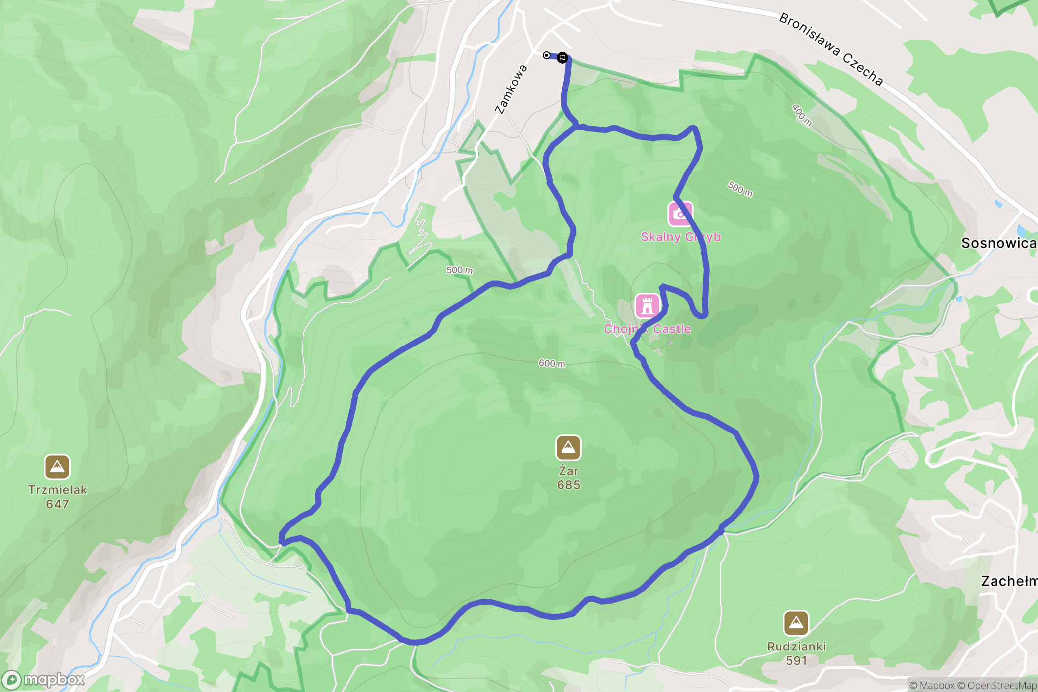 Jelenia Góra: mapa trasy - Poland