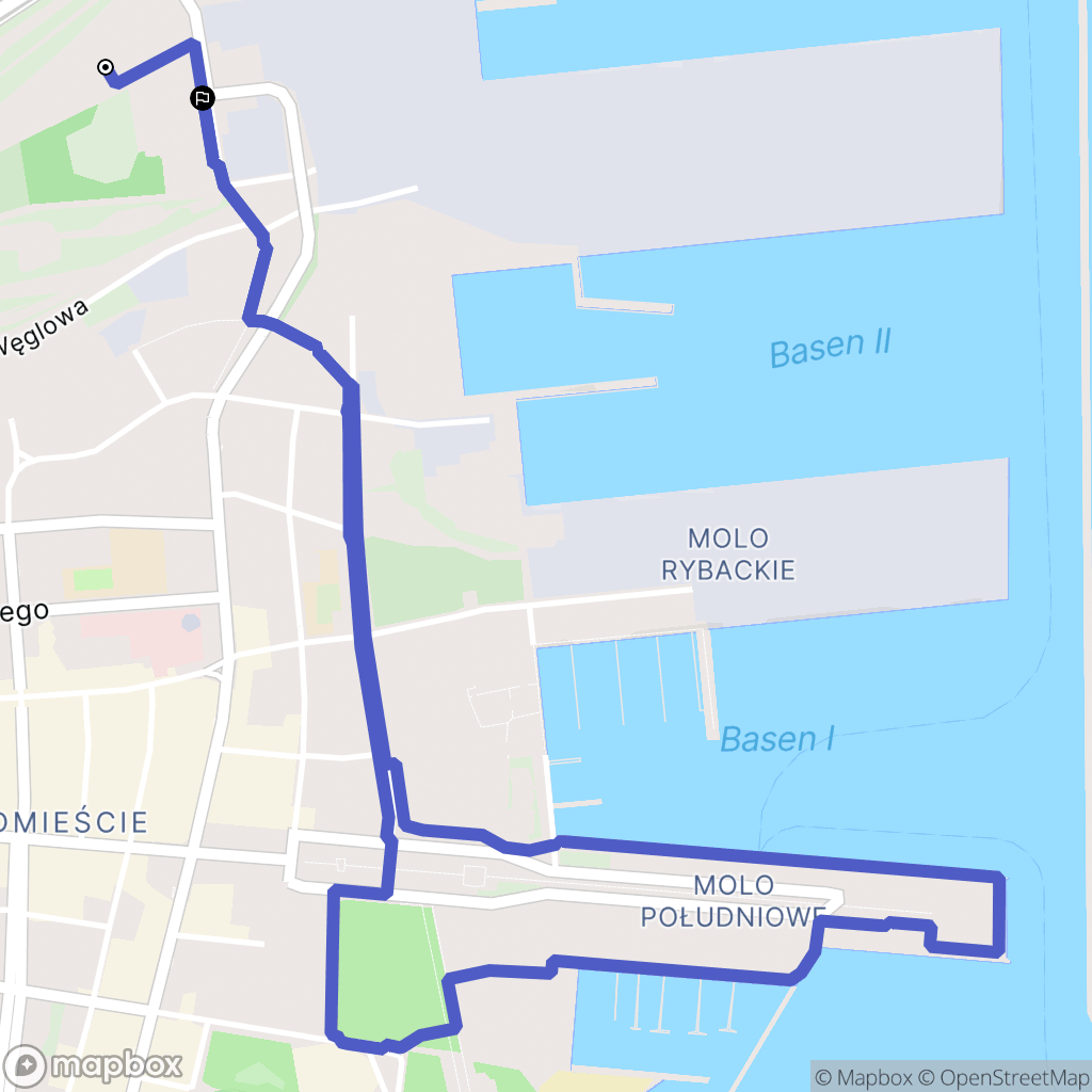 Gdynia: mapa trasy - Poland