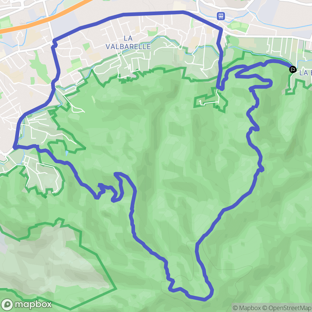 Marseille : carte du parcours de randonnée - France