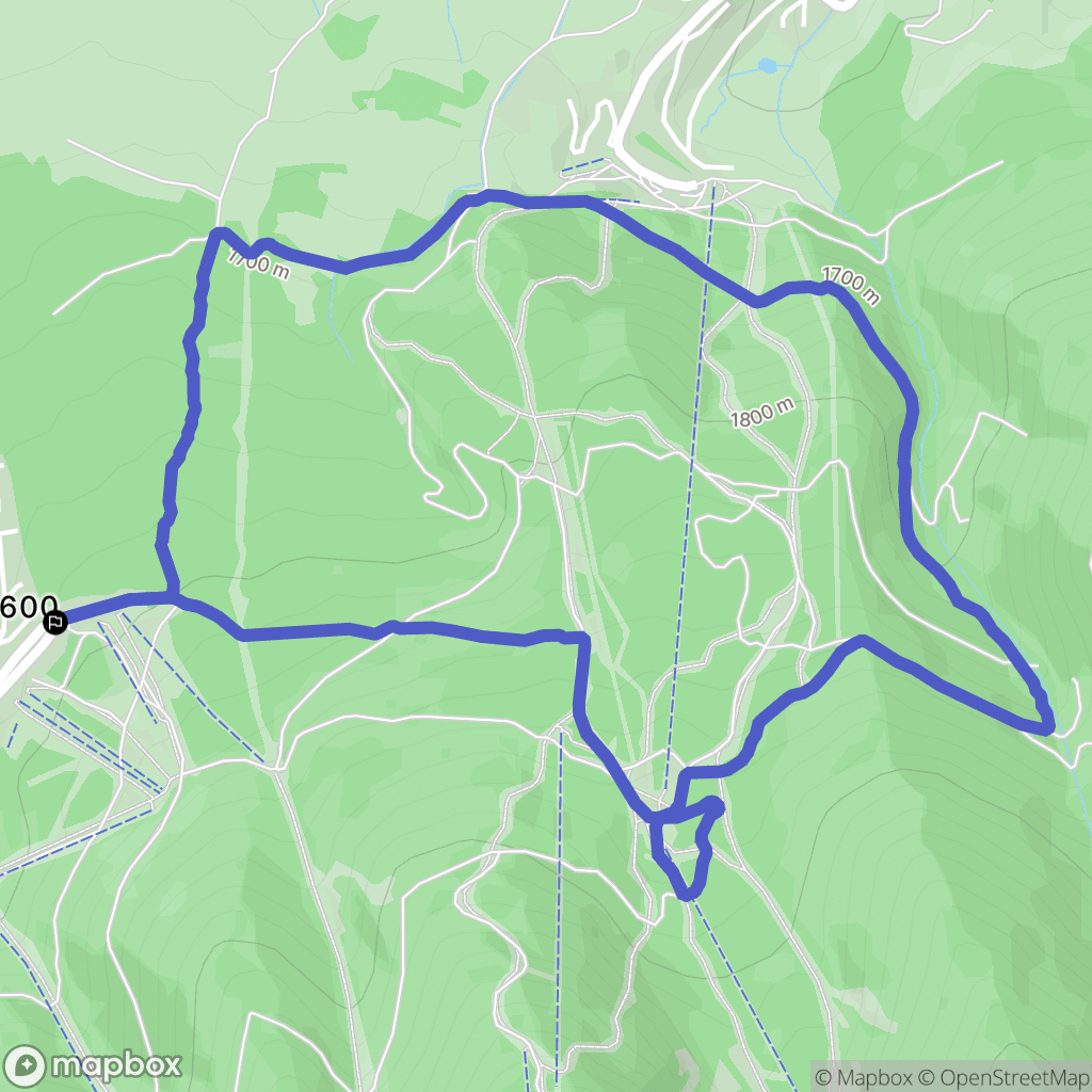 Eyne : carte du parcours de randonnée - France