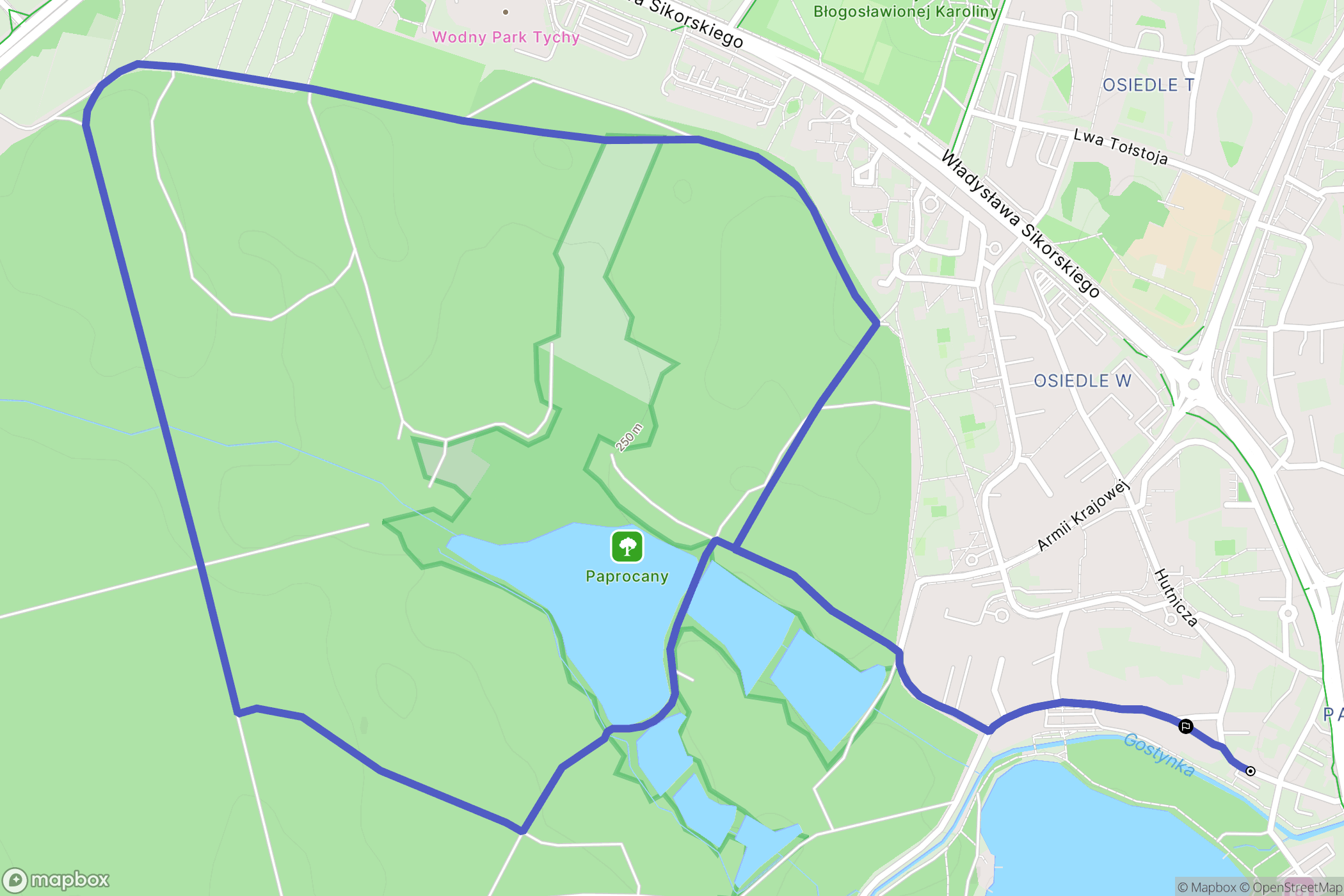Tychy: mapa trasy - Poland