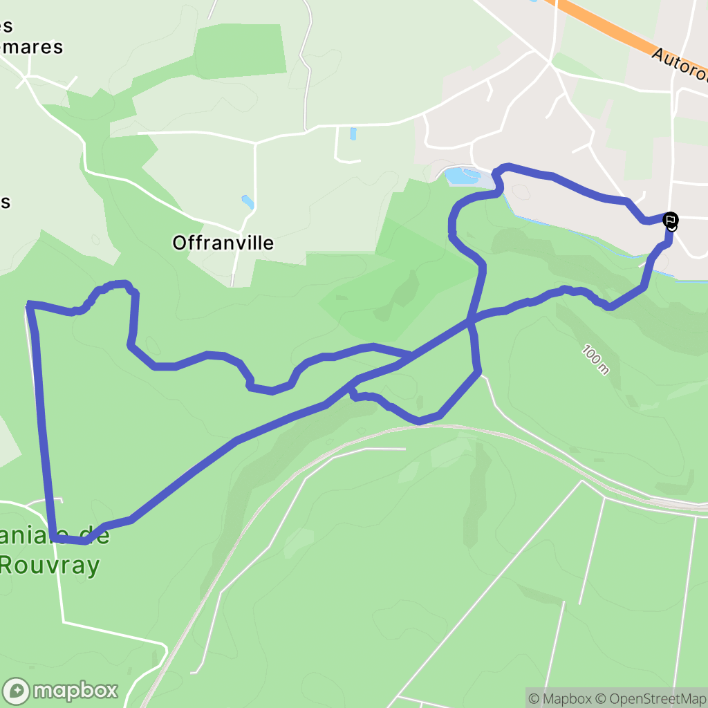 Saint-Ouen-de-Thouberville : carte du parcours de randonnée - France