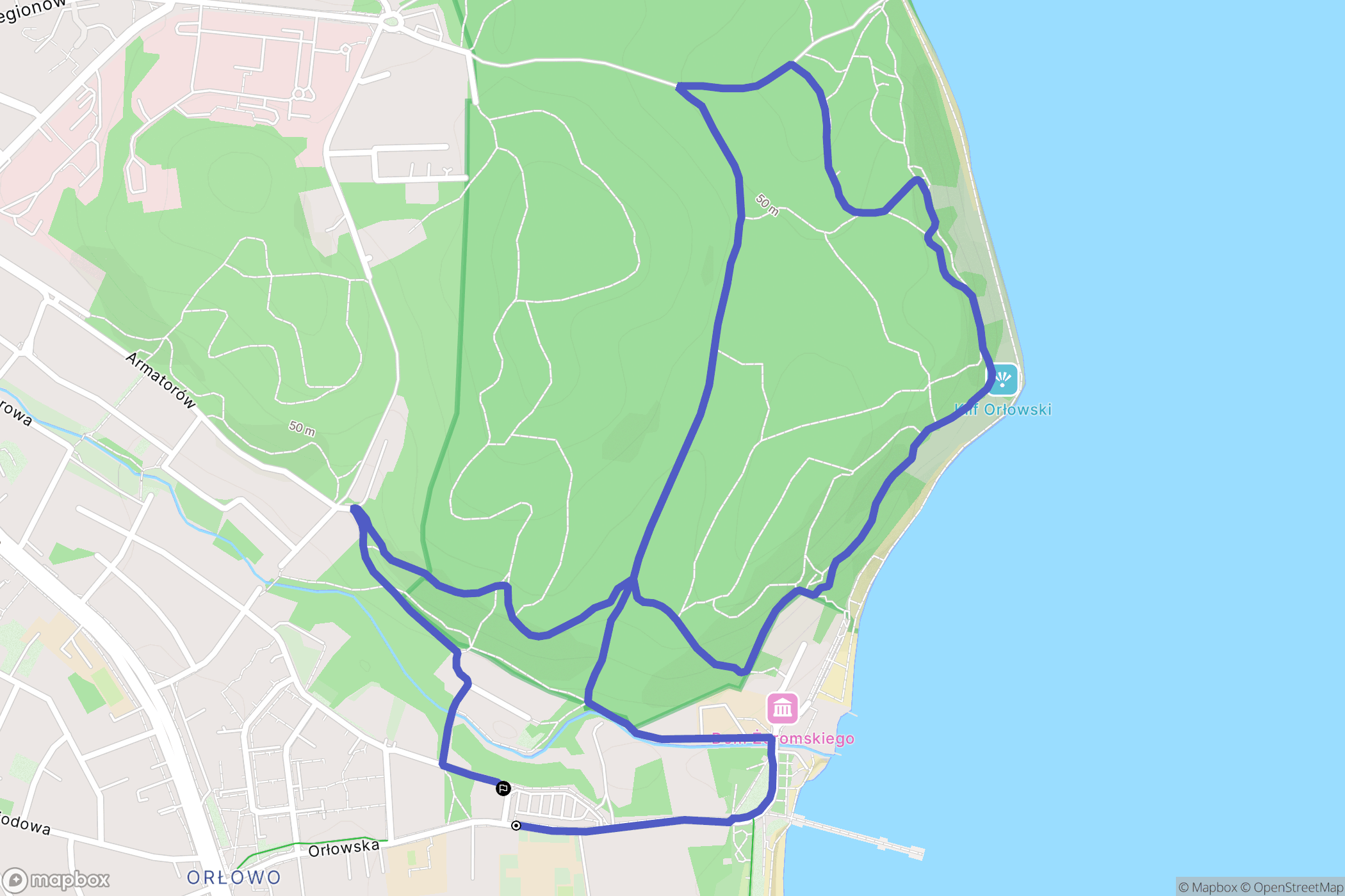 Gdynia: mapa trasy - Poland