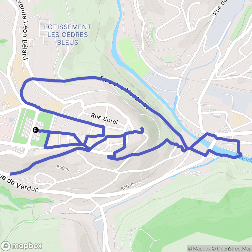 Saint-Flour : carte du parcours de randonnée - France