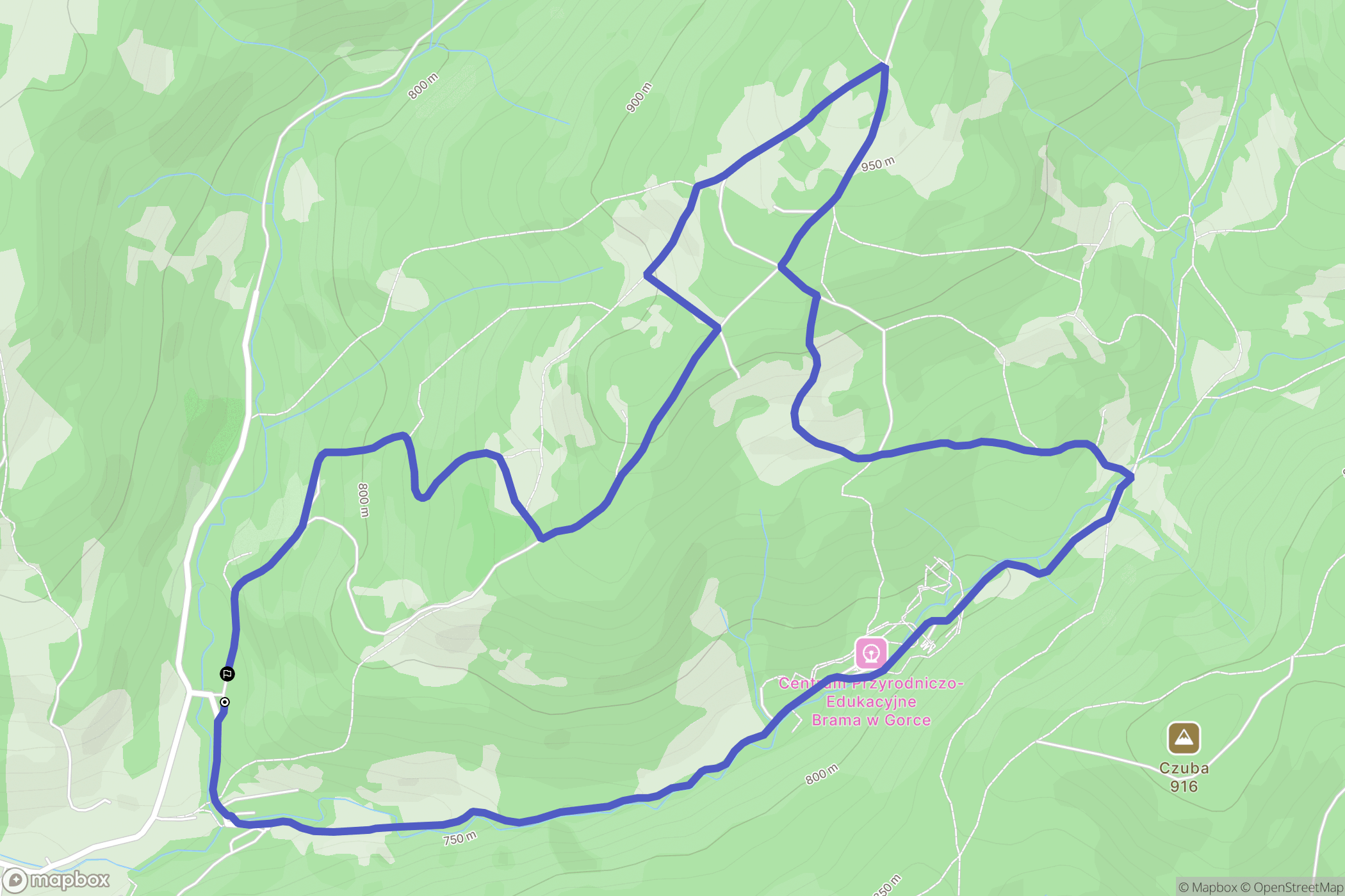 Nowy Targ: mapa trasy - Poland