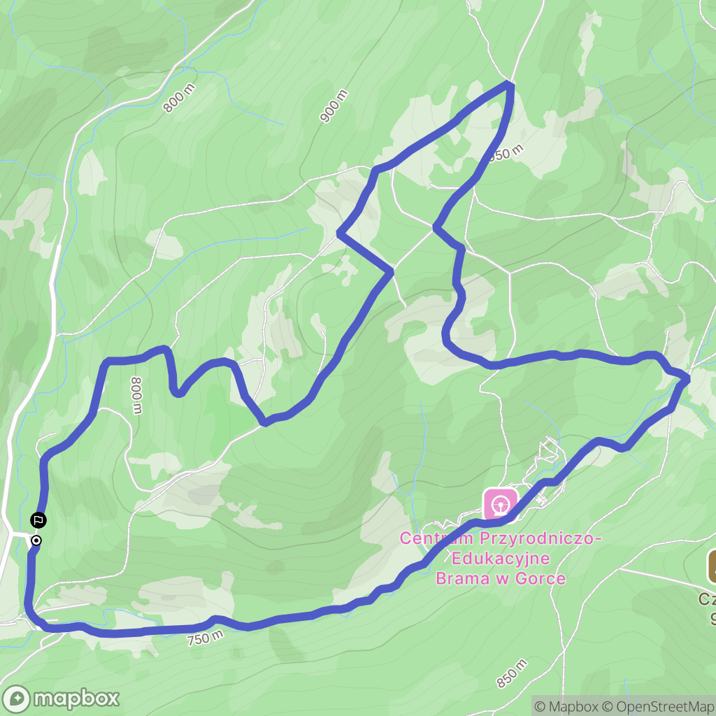 Nowy Targ: mapa trasy - Poland