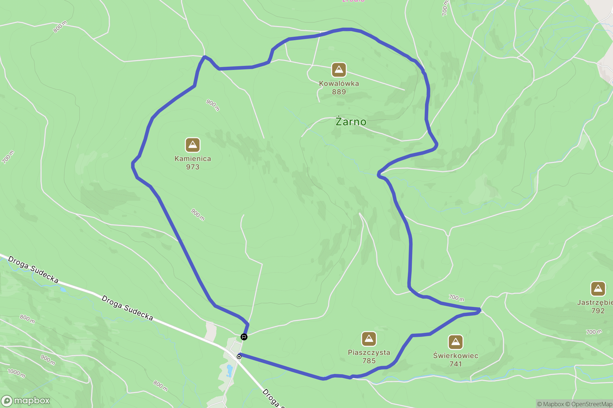 Szklarska Poręba: mapa trasy - Poland