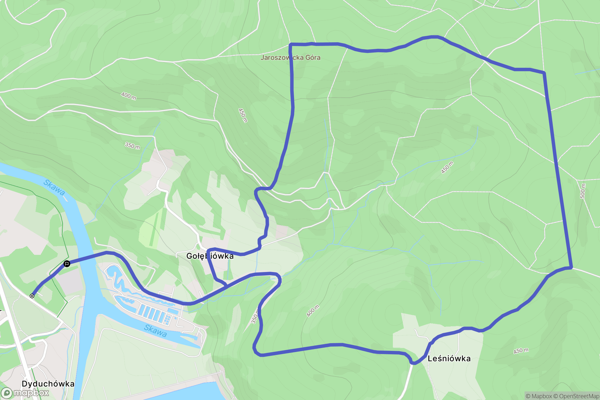 Świnna Poręba: mapa trasy - Poland
