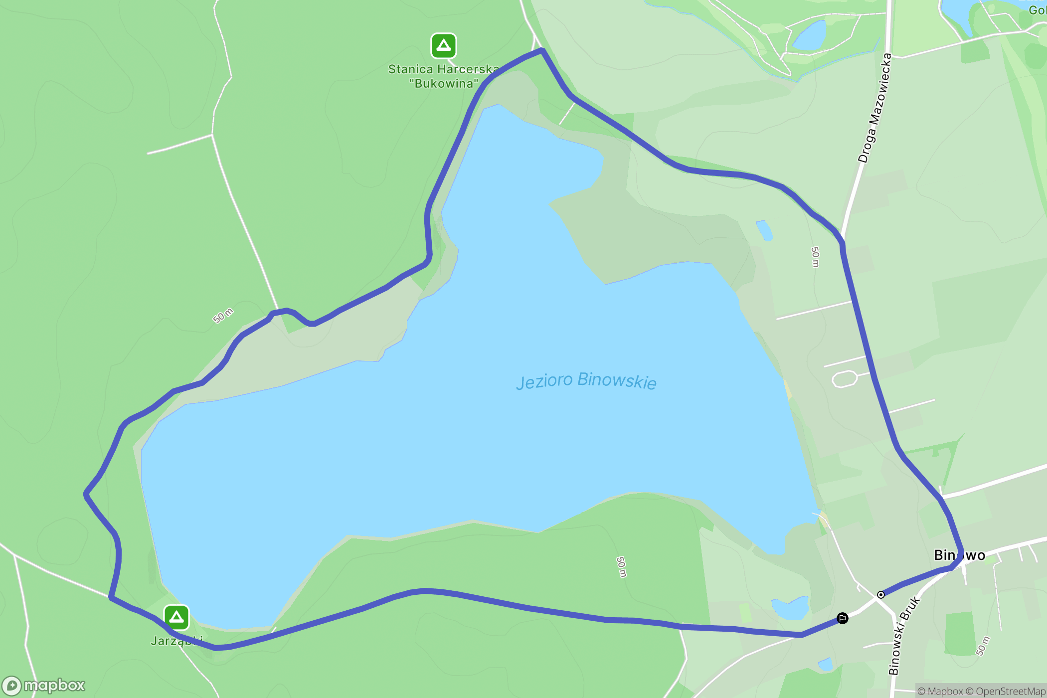 Binowo: mapa trasy - Poland