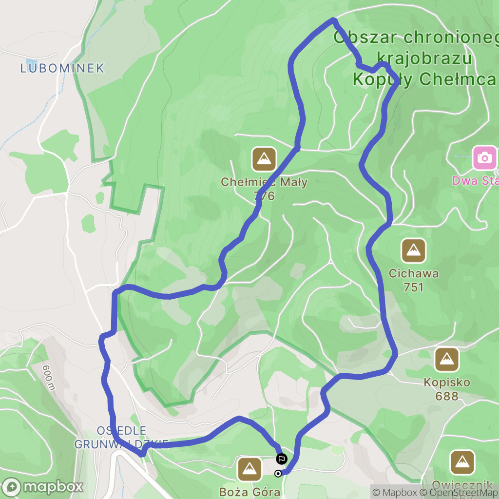 Boguszów-Gorce: mapa trasy - Poland