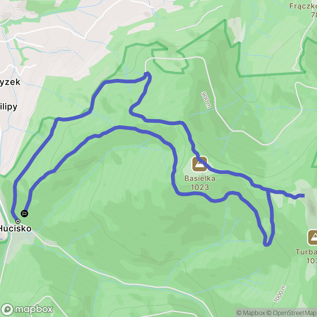 Poręba Wielka: mapa trasy - Poland