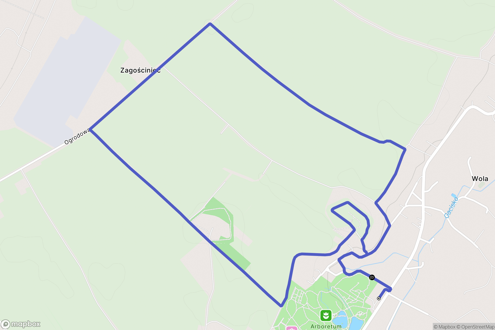 Bolestraszyce: mapa trasy - Poland