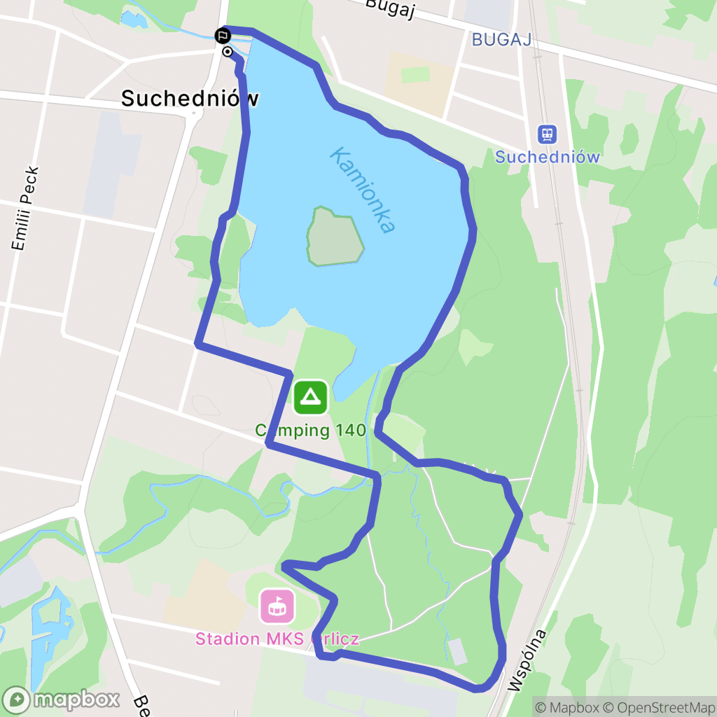 Suchedniów: mapa trasy - Poland