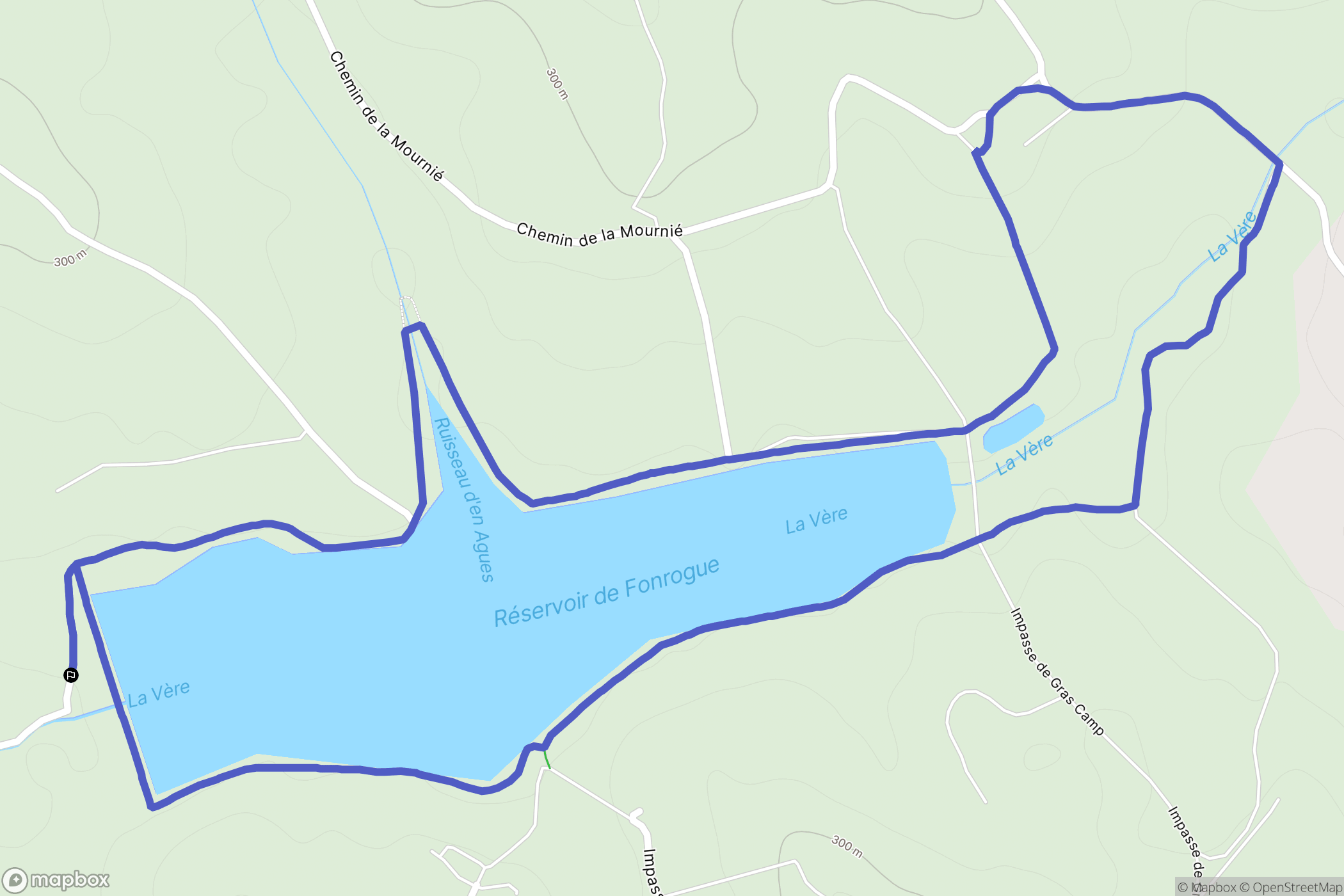 Mailhoc : carte du parcours de randonnée - France