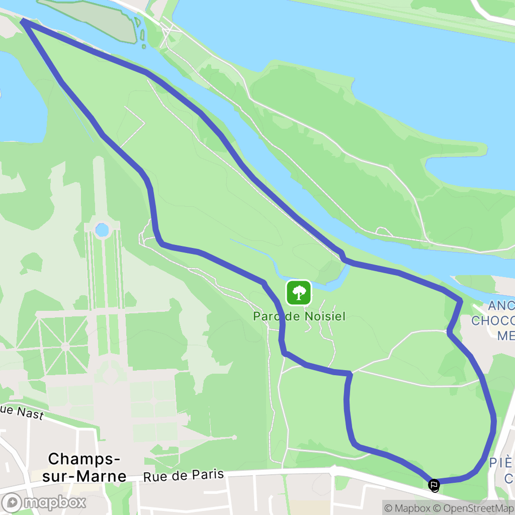 Noisiel : carte du parcours de randonnée - France