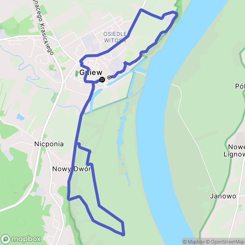 Gniew: mapa trasy - Poland