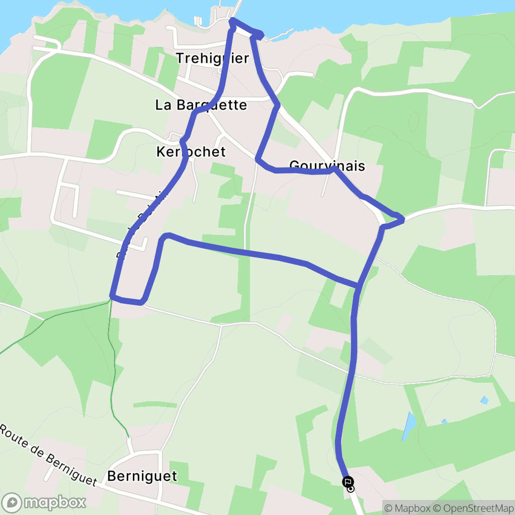 Pénestin : carte du parcours de randonnée - France