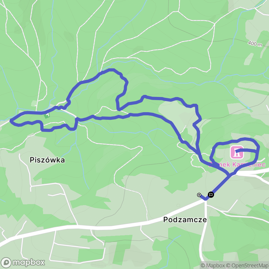Odrzykoń: mapa trasy - Poland