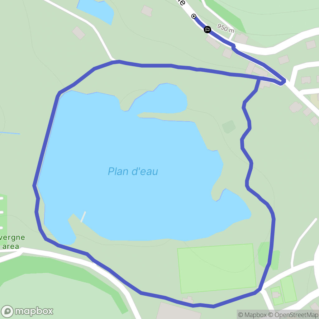 La Tour-d'Auvergne : carte du parcours de randonnée - France