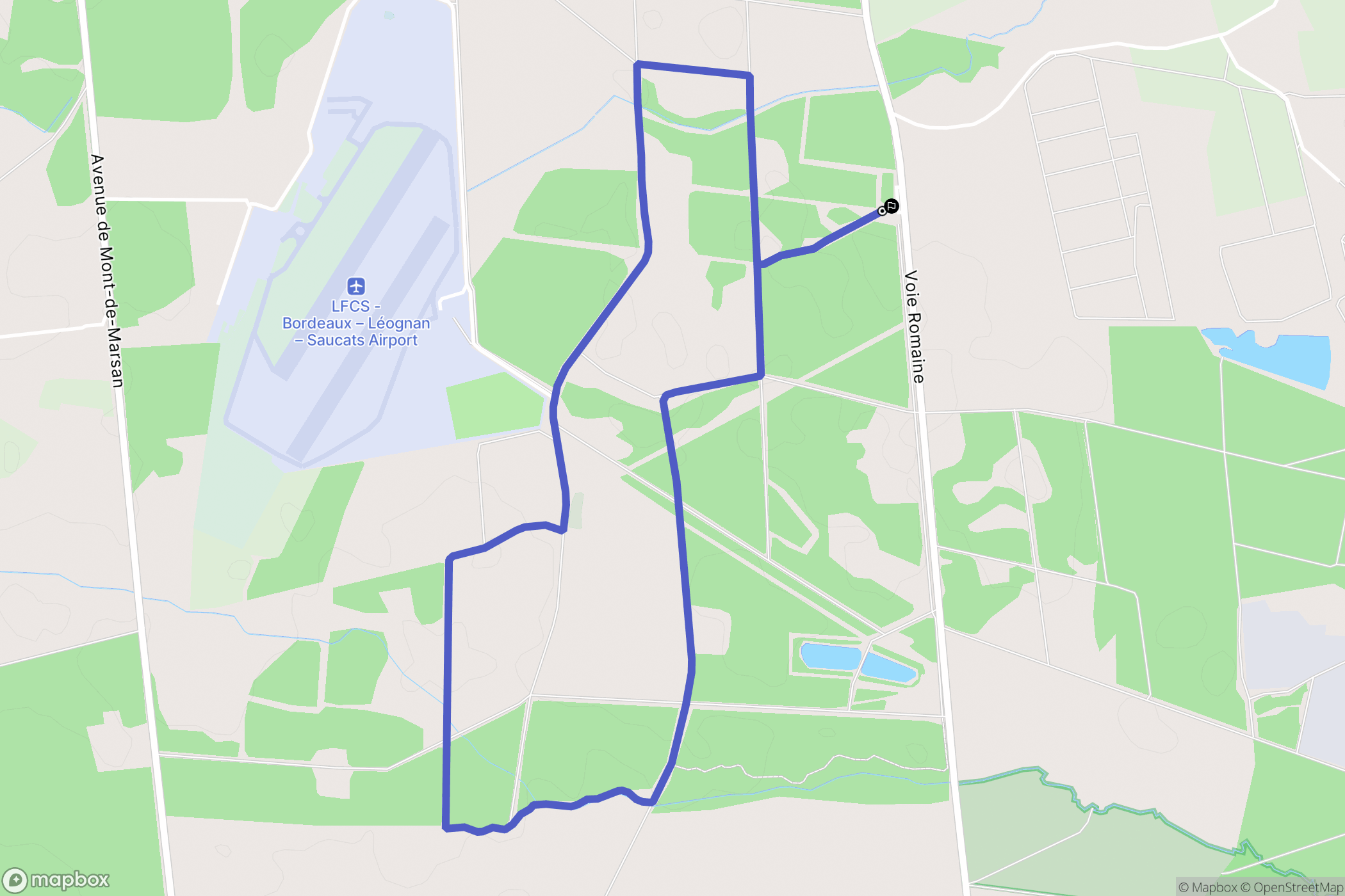 Martillac : carte du parcours de randonnée - France