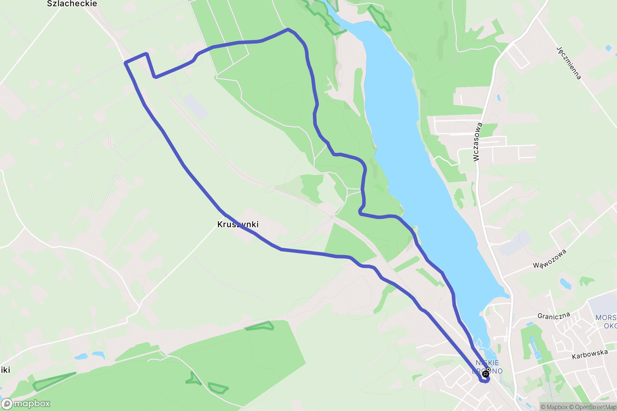 Brodnica: mapa trasy - Poland