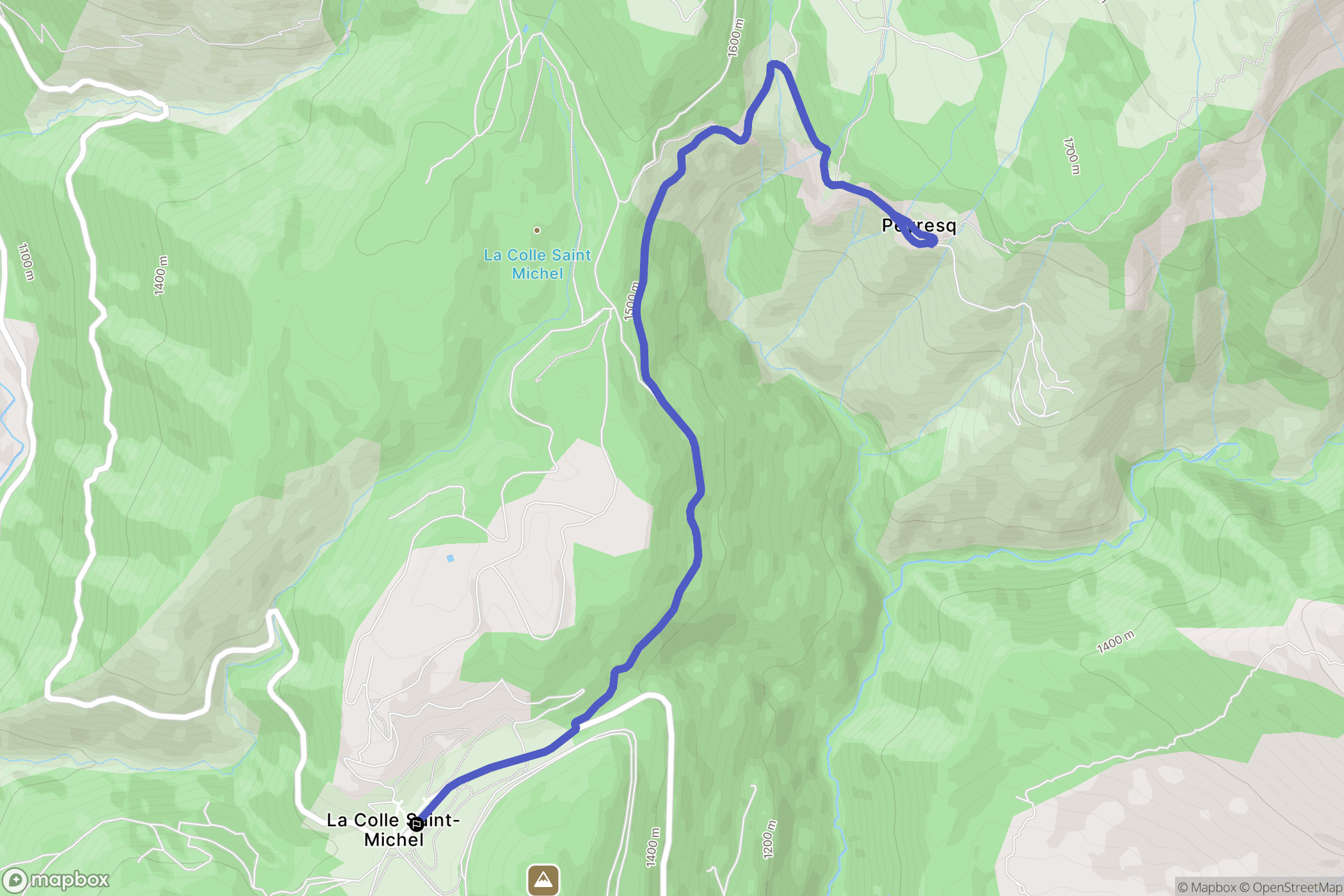 Thorame-Haute : carte du parcours de randonnée - France