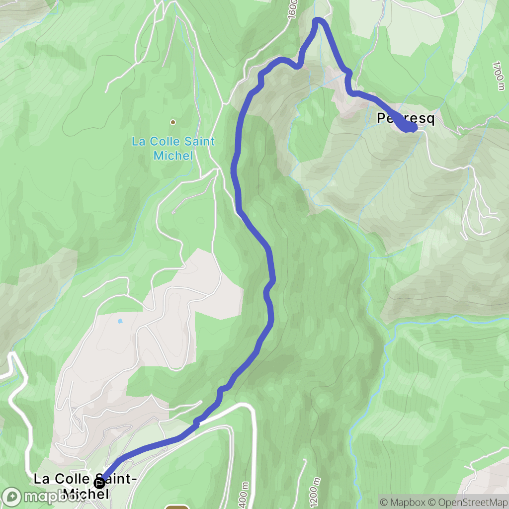 Thorame-Haute : carte du parcours de randonnée - France