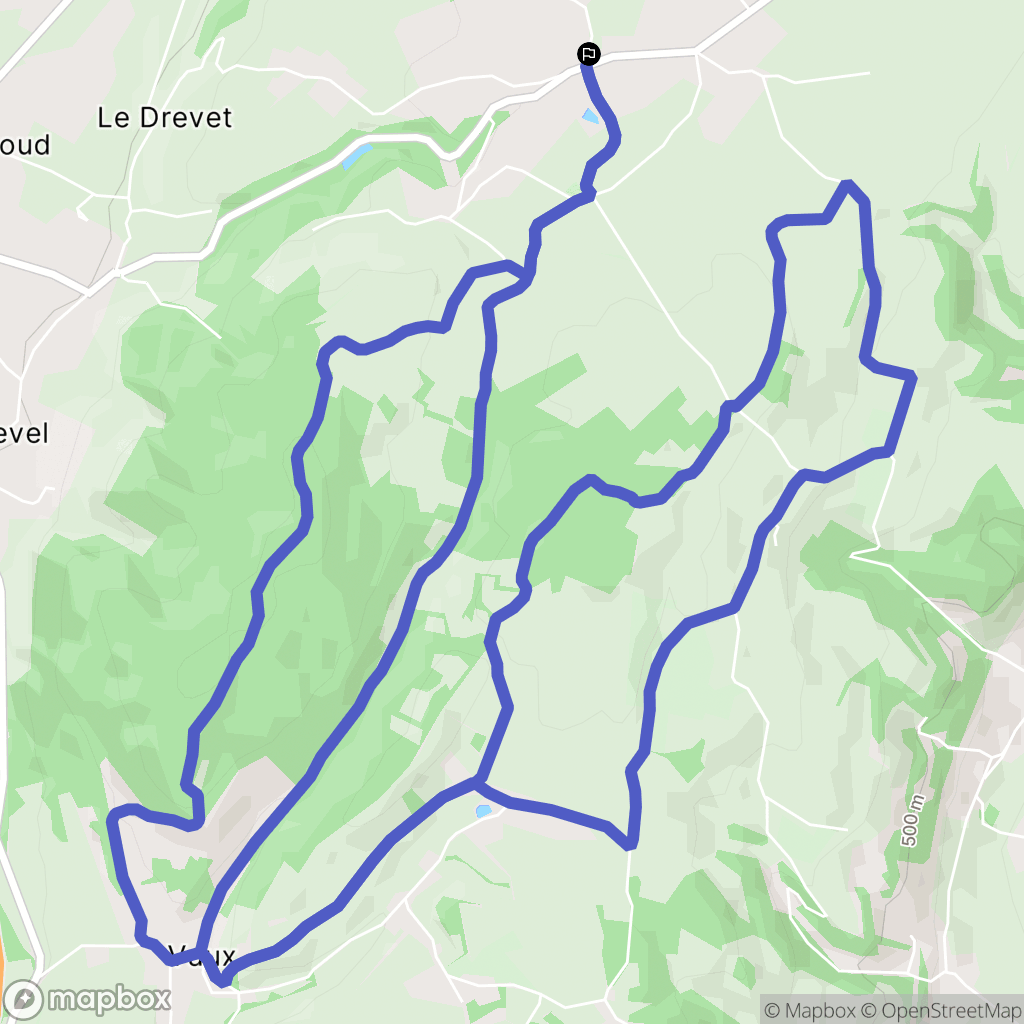 Doissin : carte du parcours de randonnée - France