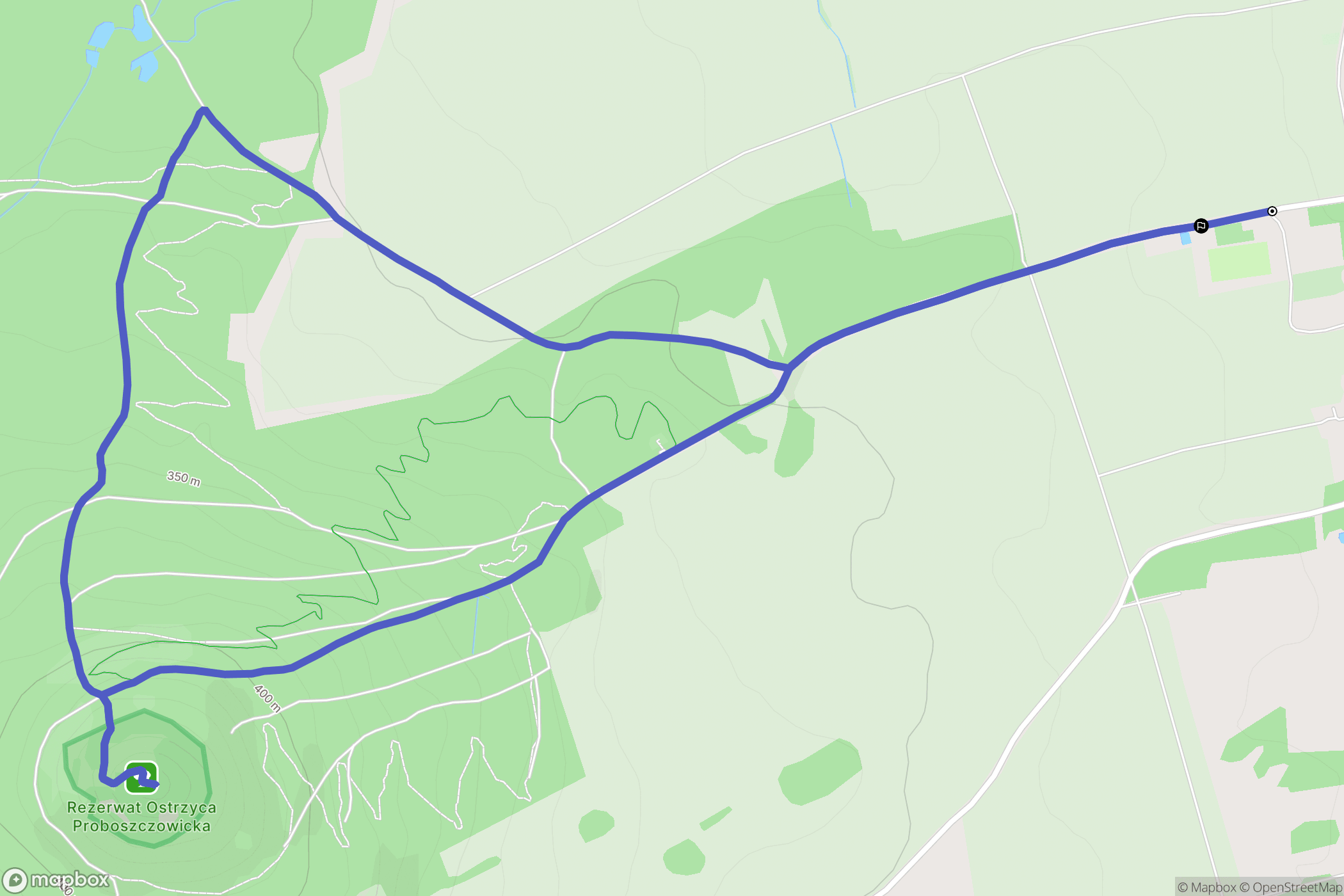 Proboszczów: mapa trasy - Poland
