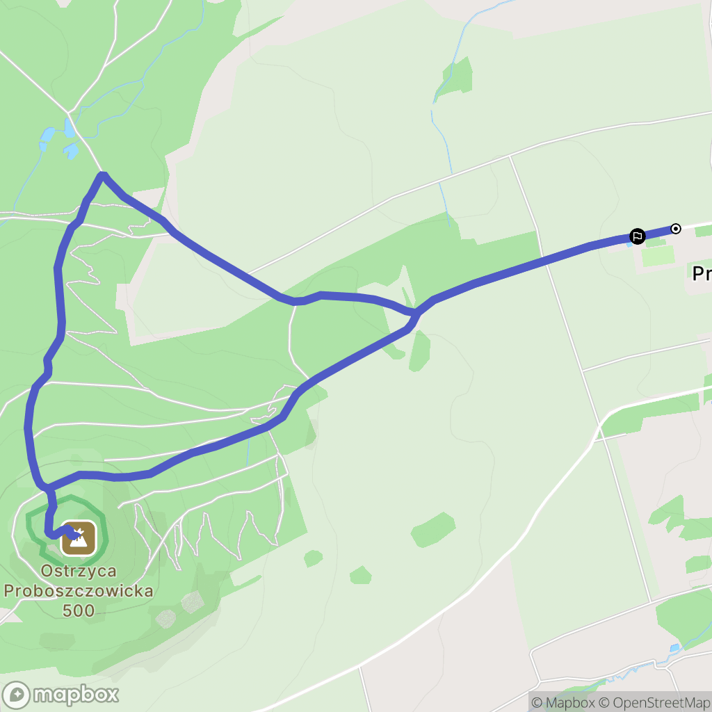 Proboszczów: mapa trasy - Poland
