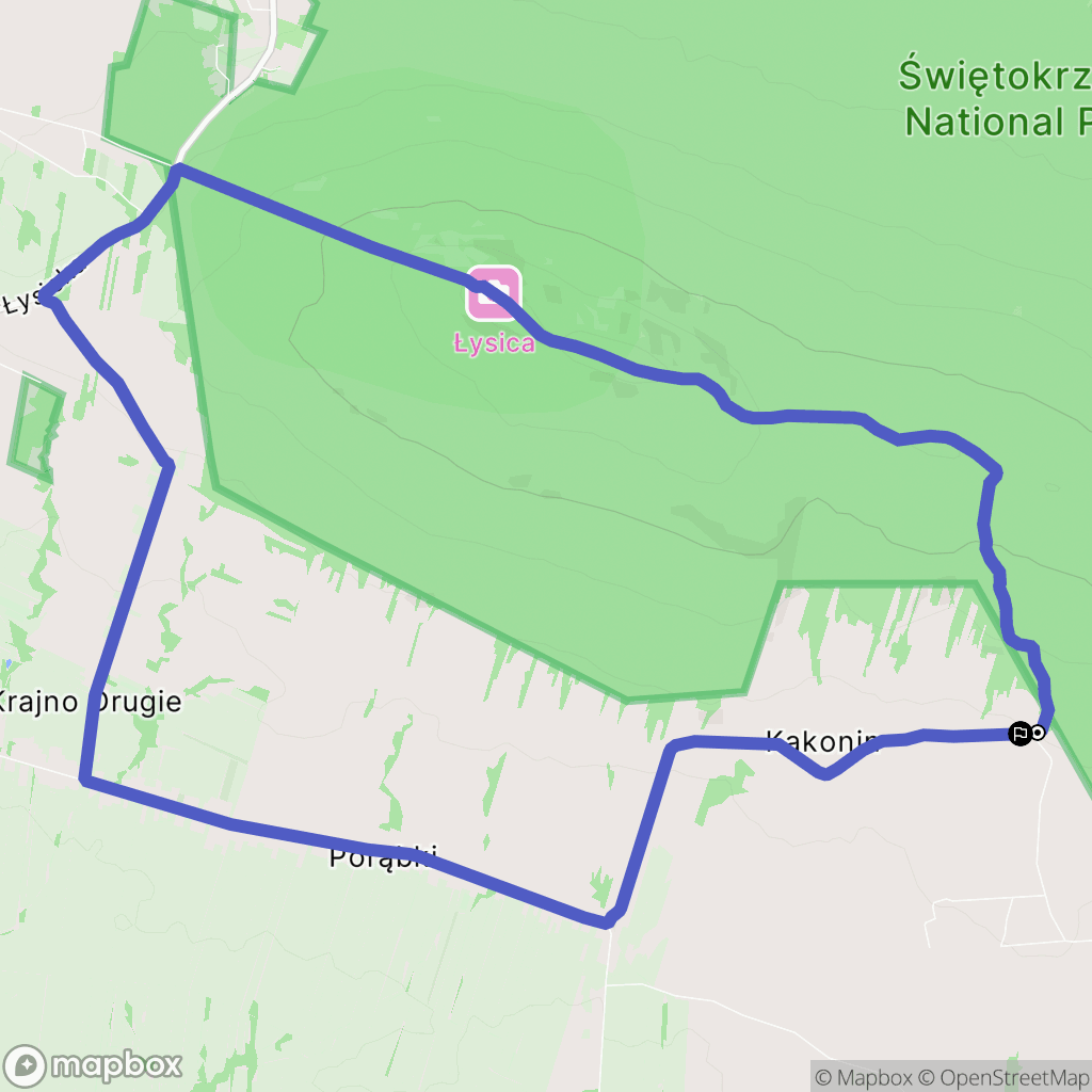 Kakonin: mapa trasy - Poland