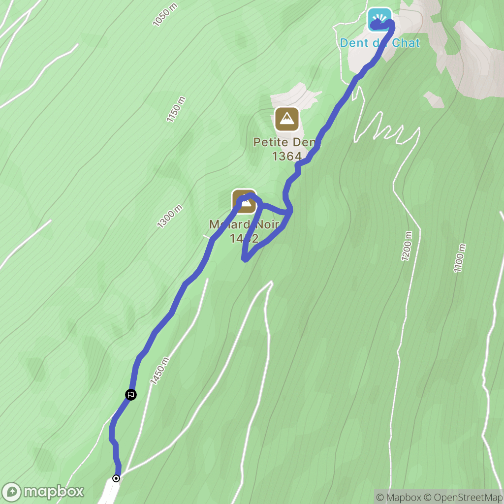 Le Bourget-du-Lac : carte du parcours de randonnée - France