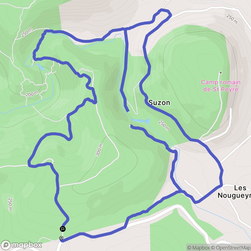 Bouquet : carte du parcours de randonnée - France