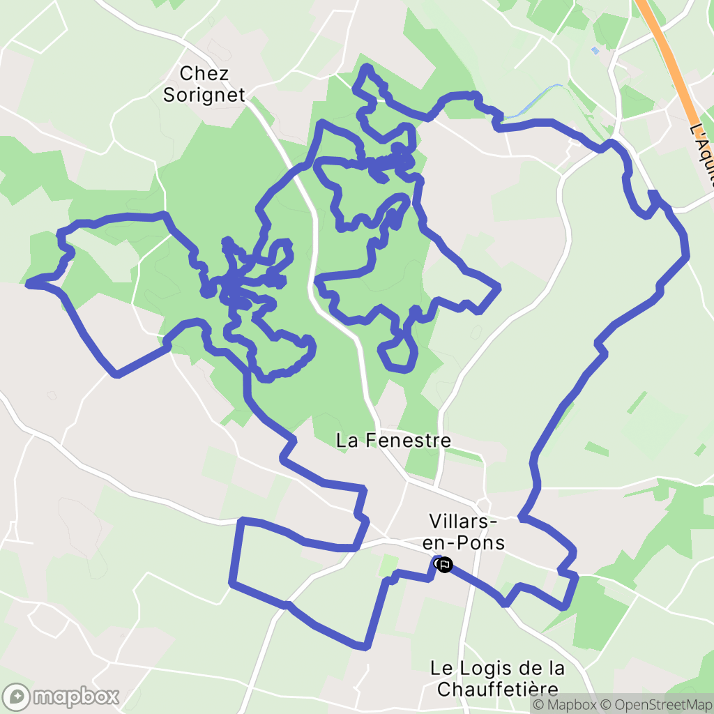 Villars-en-Pons : carte du parcours de randonnée - France