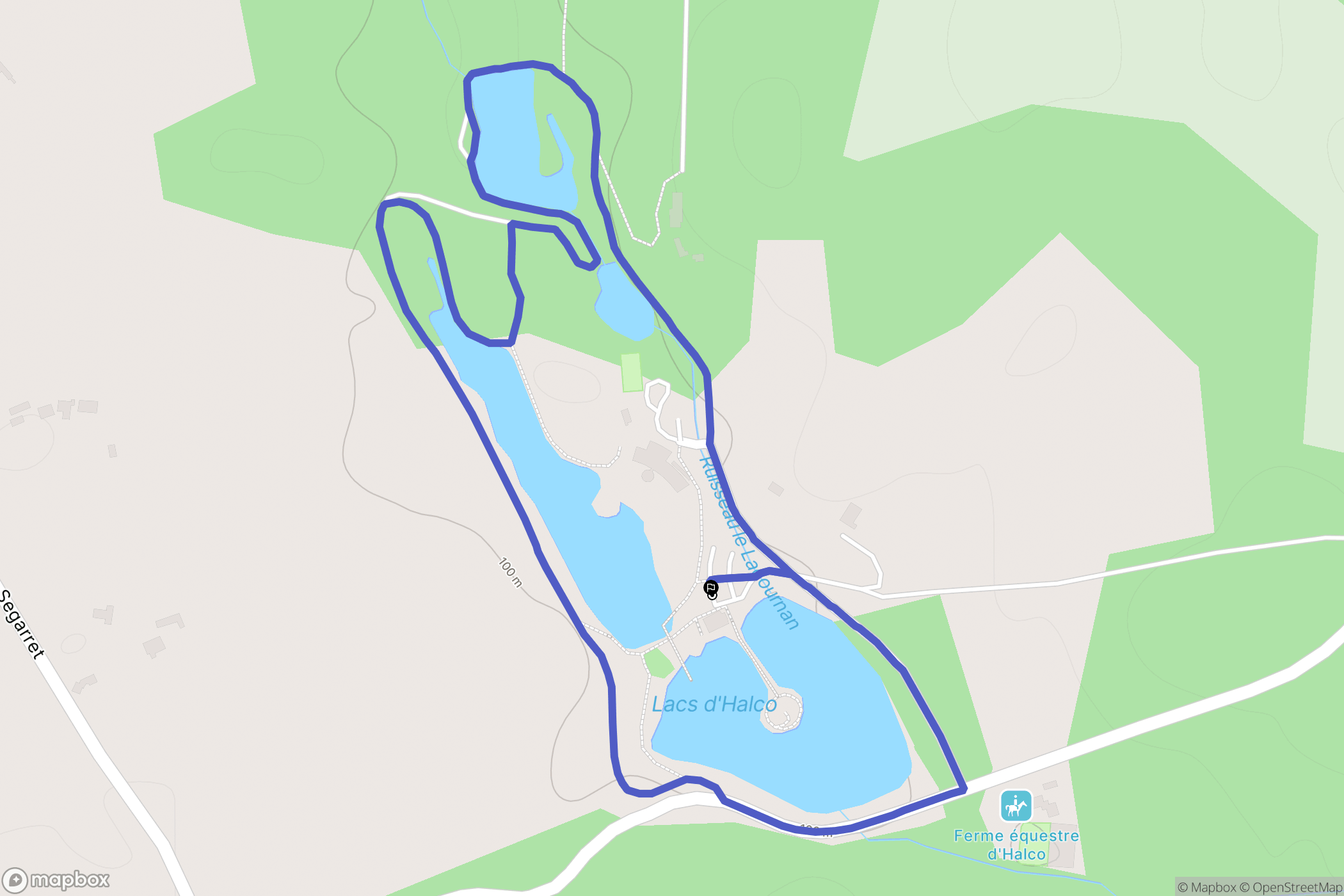 Hagetmau : carte du parcours de randonnée - France