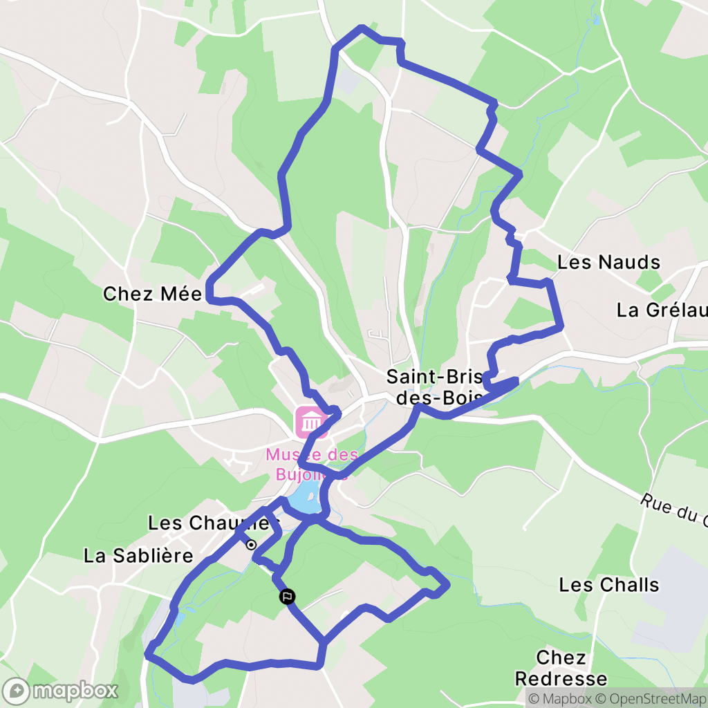 Saint-Césaire : carte du parcours de randonnée - France