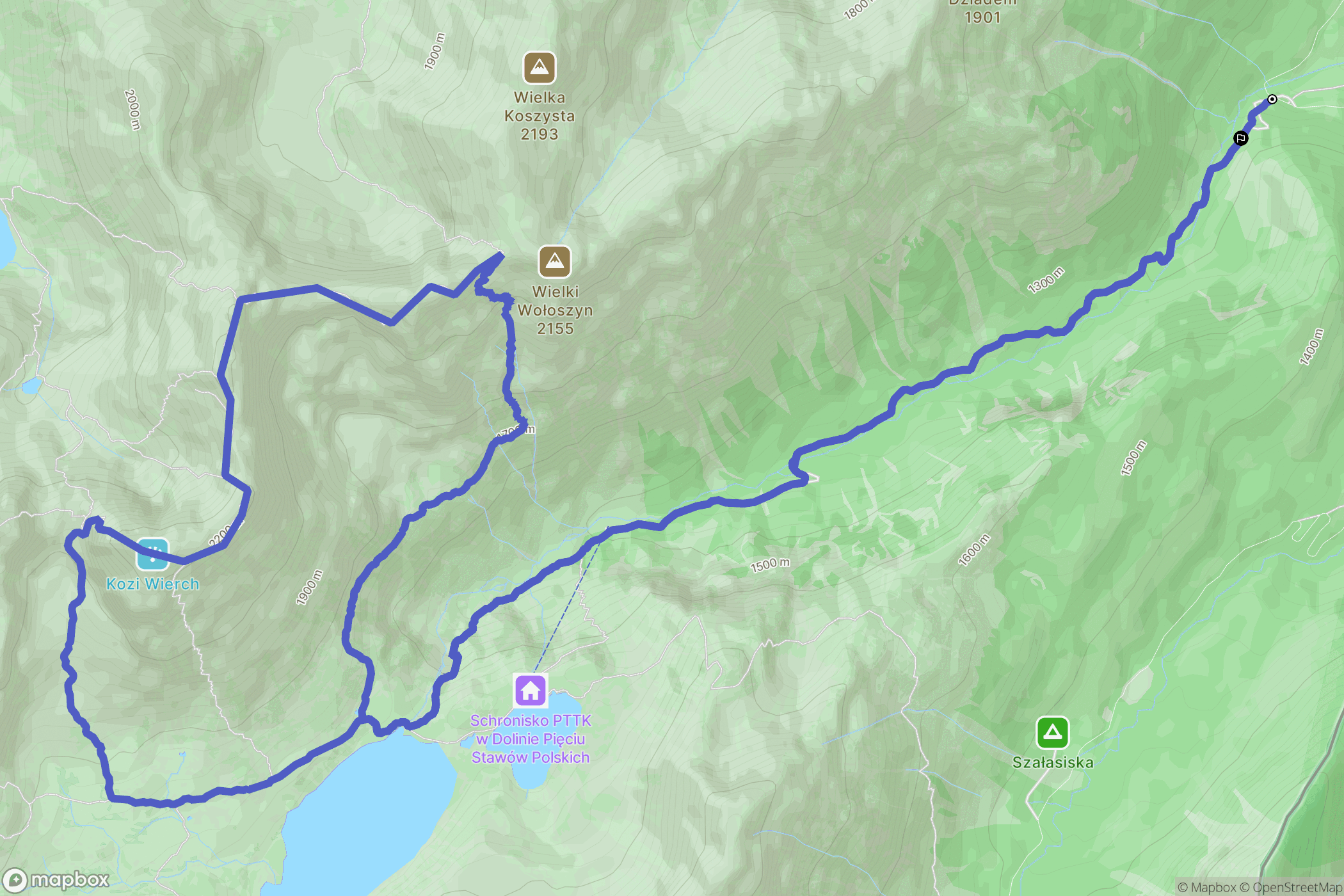 Zakopane: mapa trasy - Poland