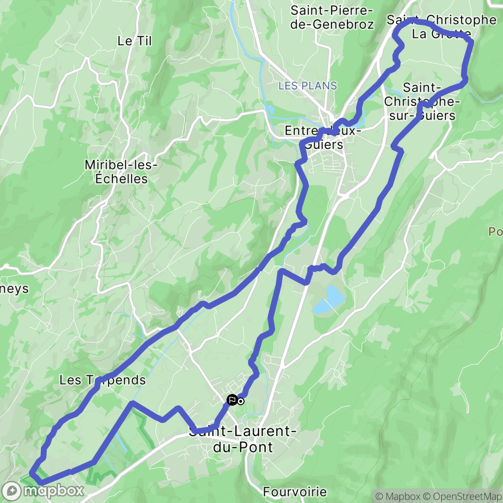 Saint-Laurent-du-Pont : carte du parcours de randonnée - France