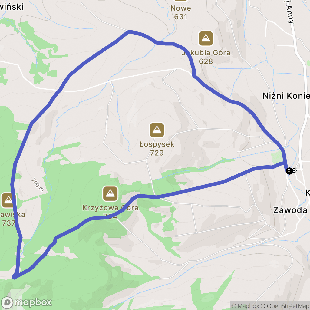 Kacwin: mapa trasy - Poland