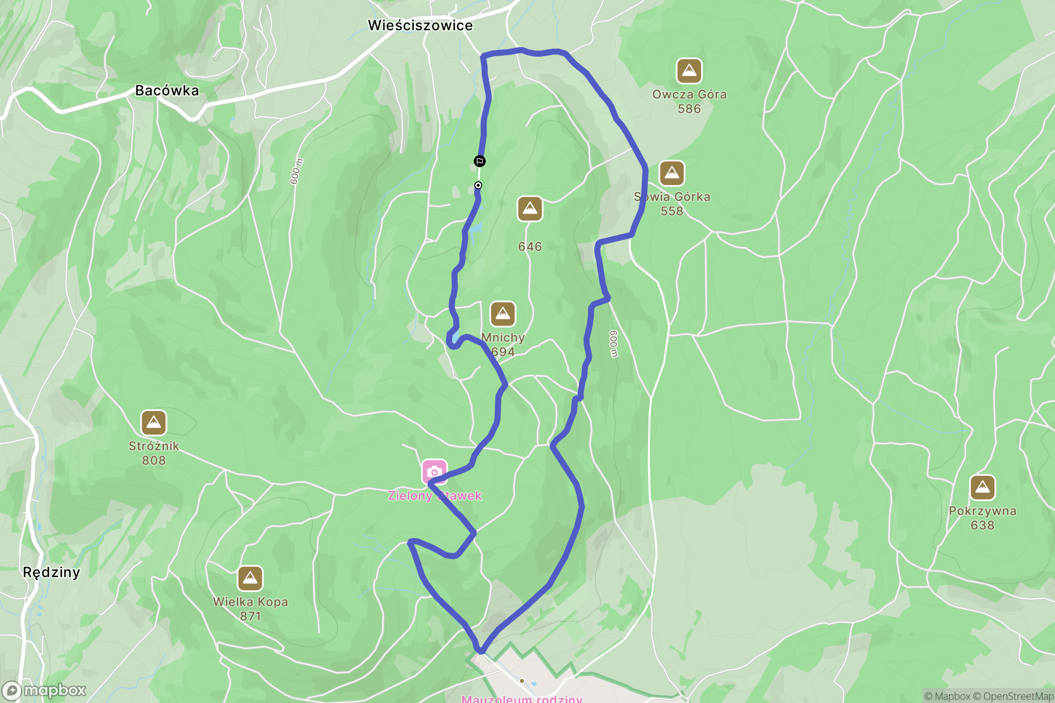 Wieściszowice: mapa trasy - Poland