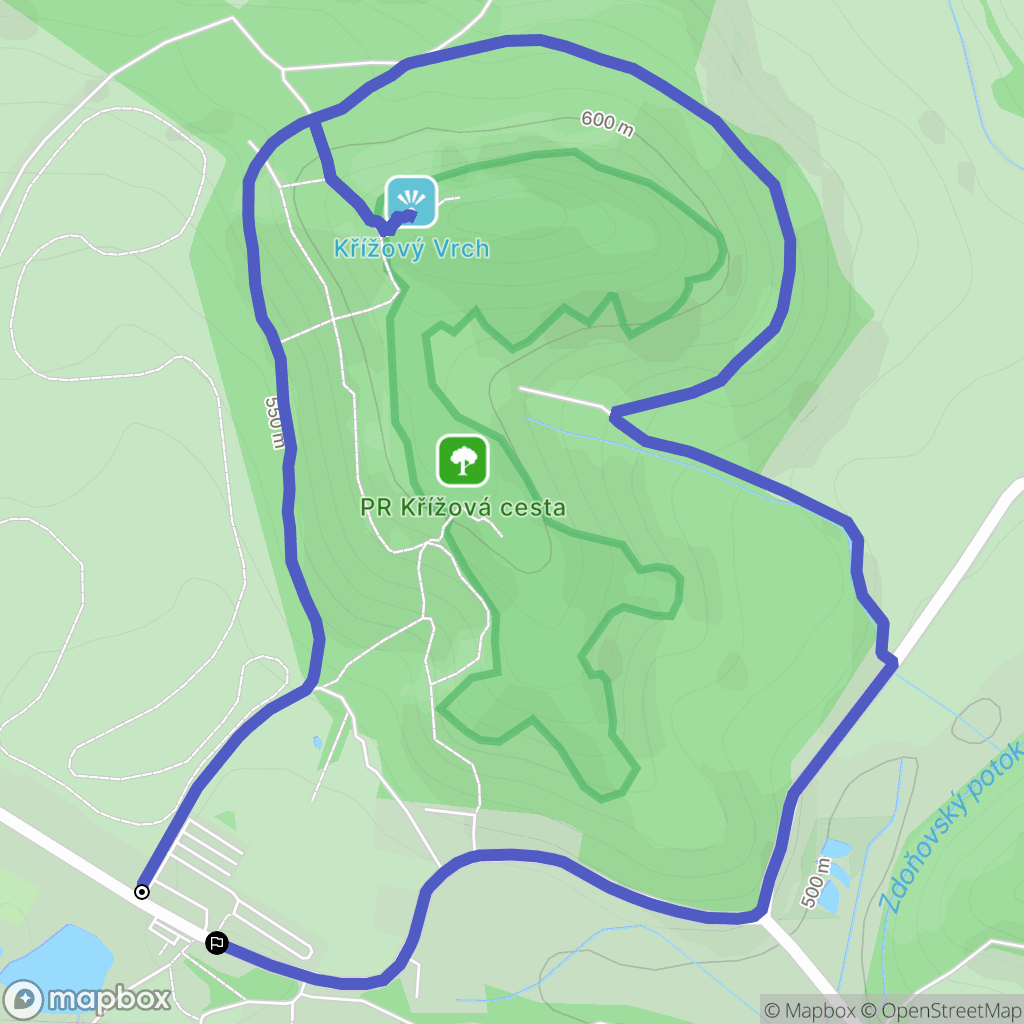 Adršpach: mapa trasy - Czechia
