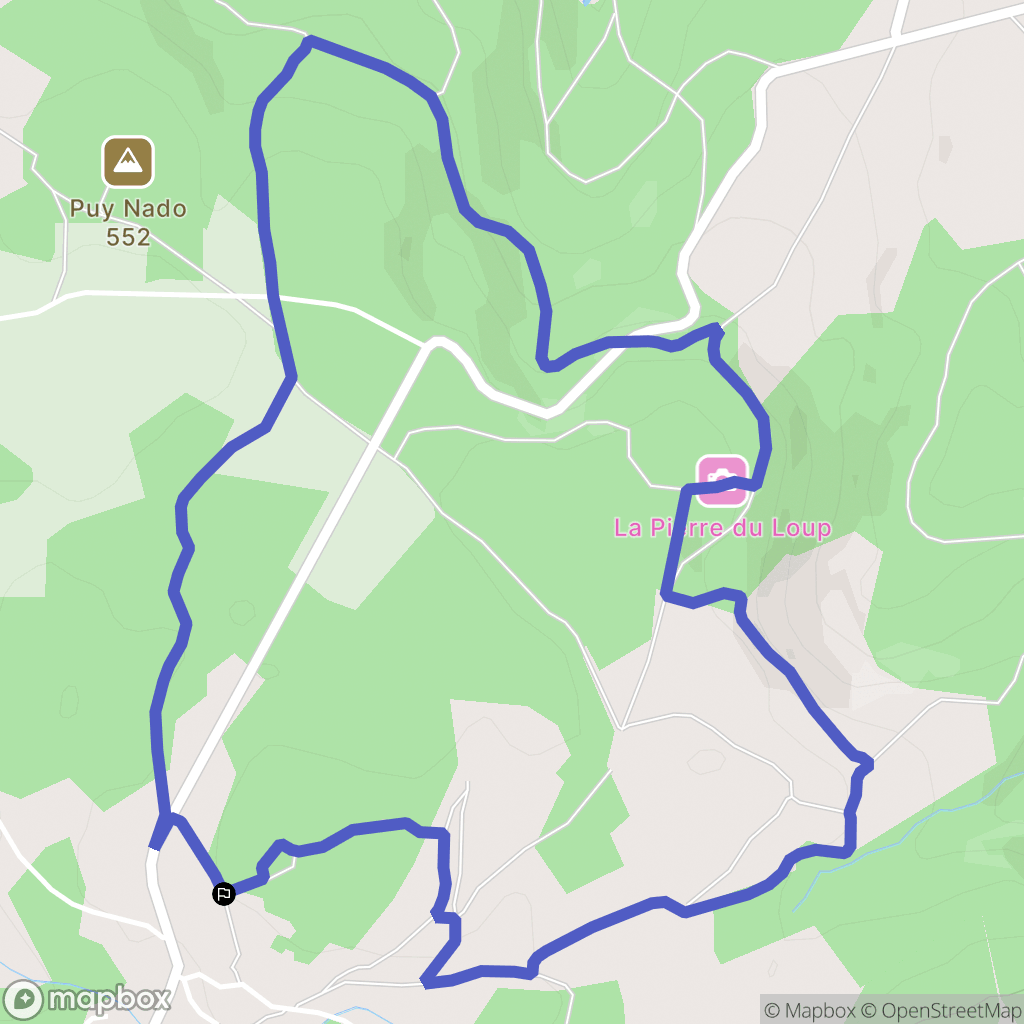Bersac-sur-Rivalier : carte du parcours de randonnée - France
