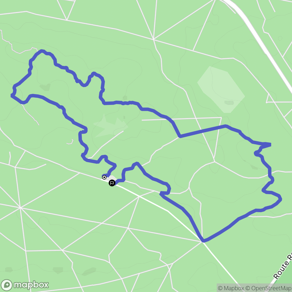 Fontainebleau : carte du parcours de randonnée - France