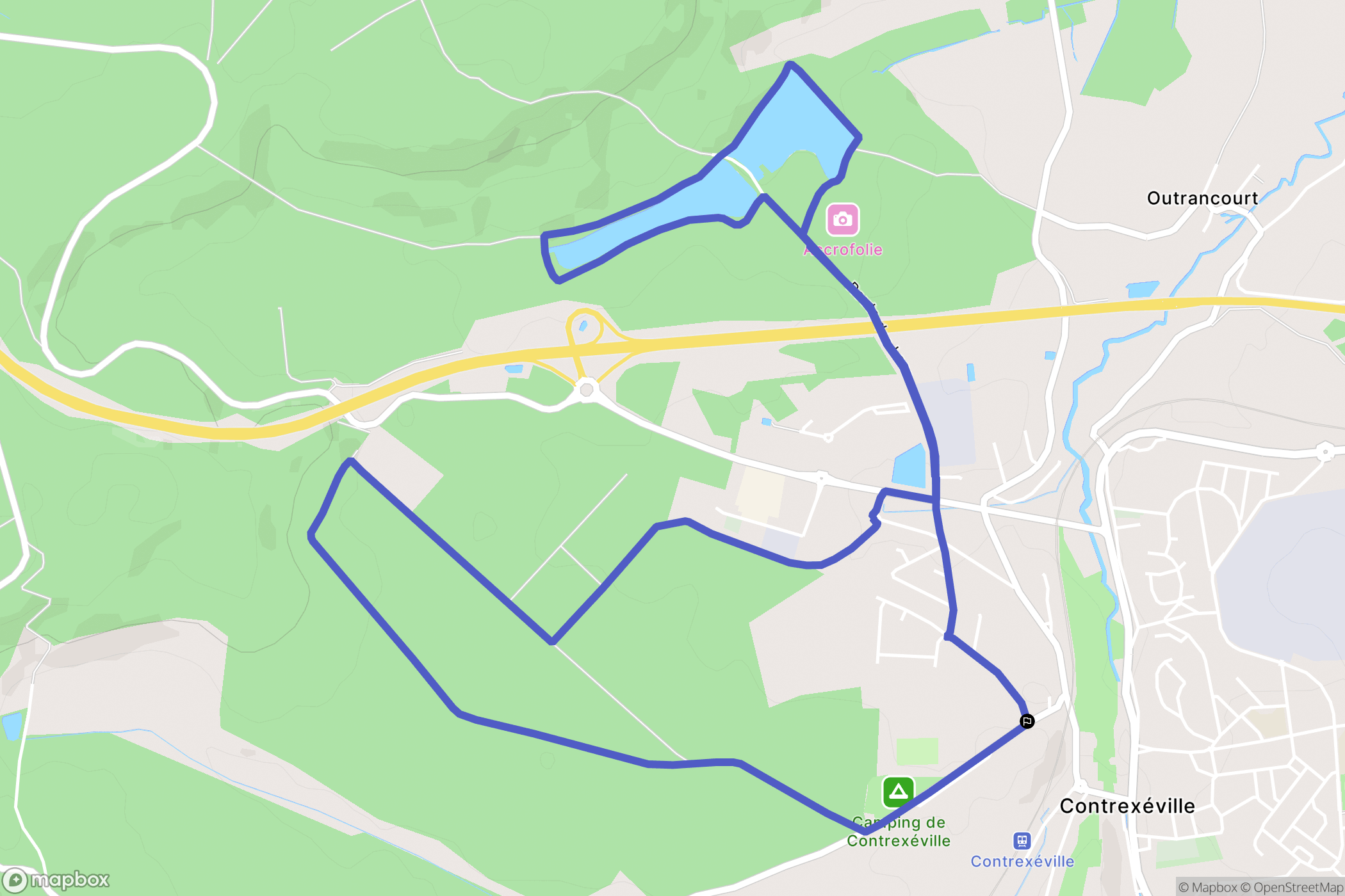 Contrexéville : carte du parcours de randonnée - France