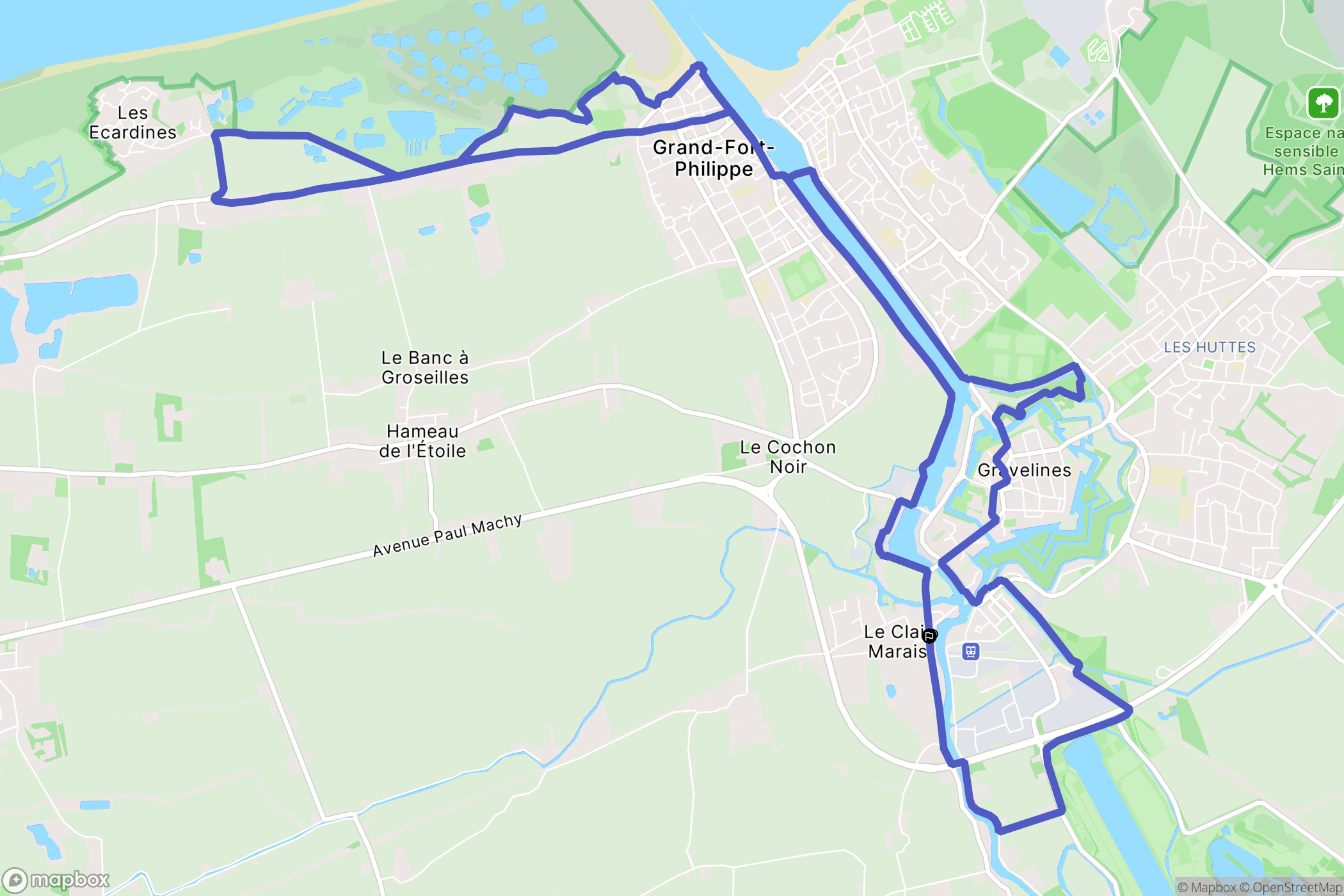 Saint-Folquin : carte du parcours de randonnée - France