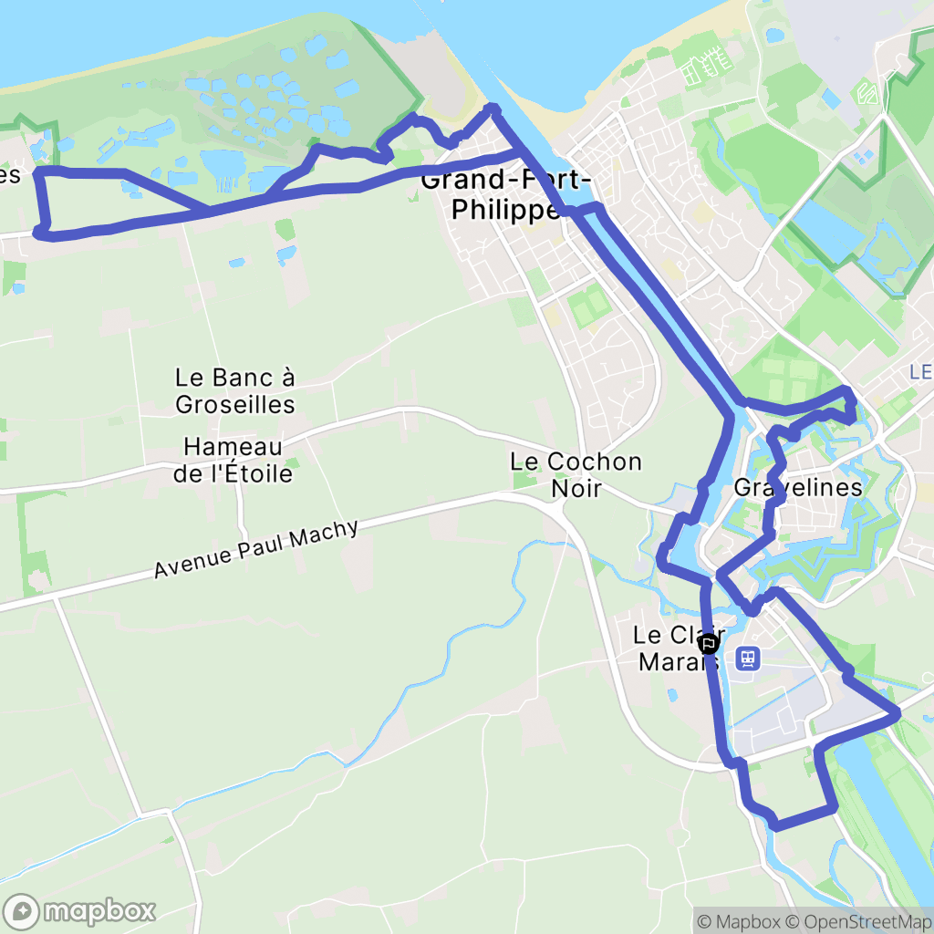 Saint-Folquin : carte du parcours de randonnée - France