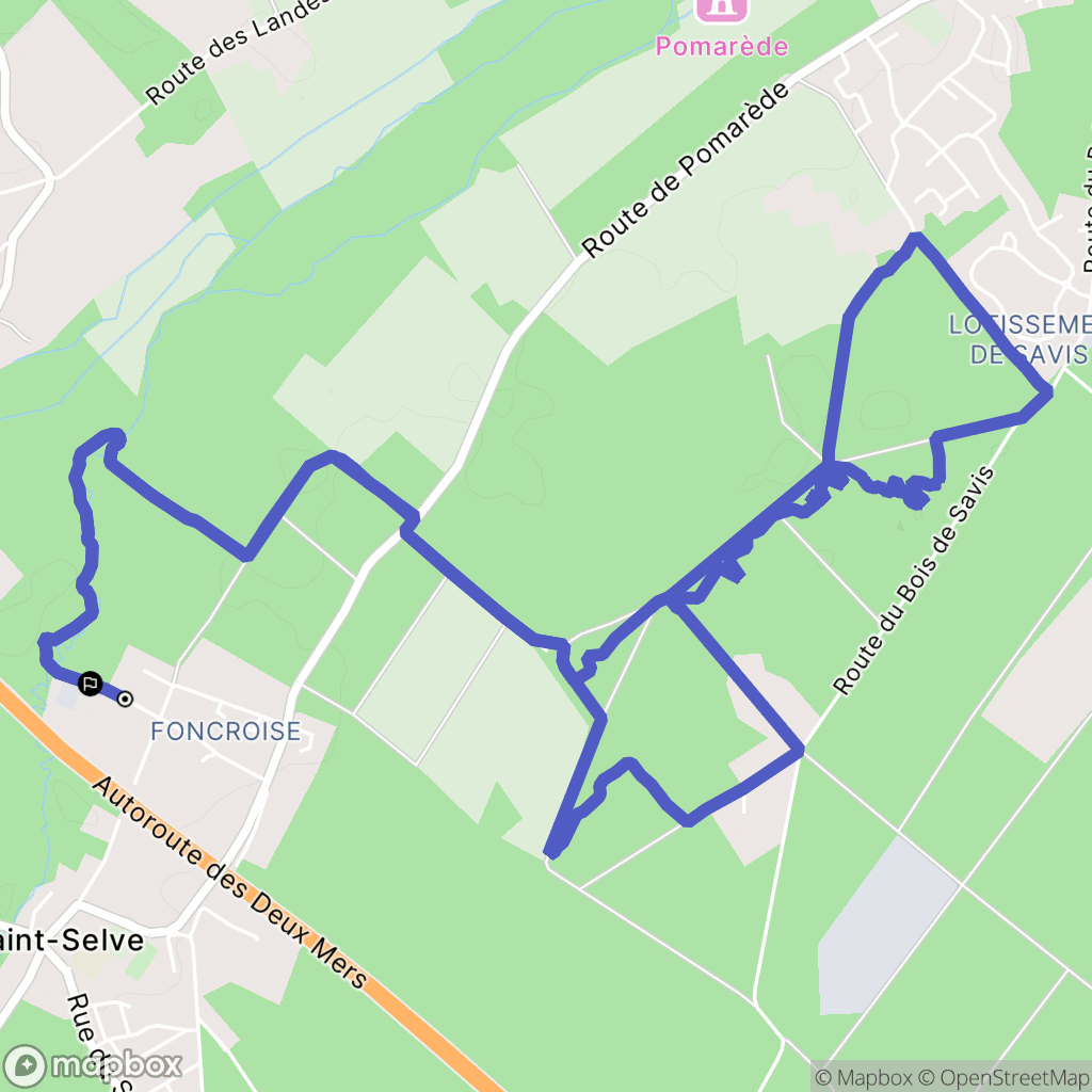 Saint-Selve : carte du parcours de randonnée - France